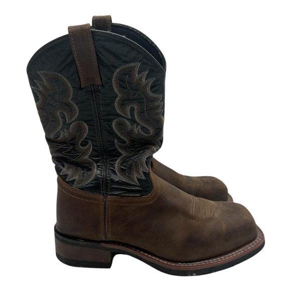 Laredo Other - Laredo Rockwell 11" Boots Mens 9 EW EXTRA WIDE Brown Steel Toe EH Stockman Heel